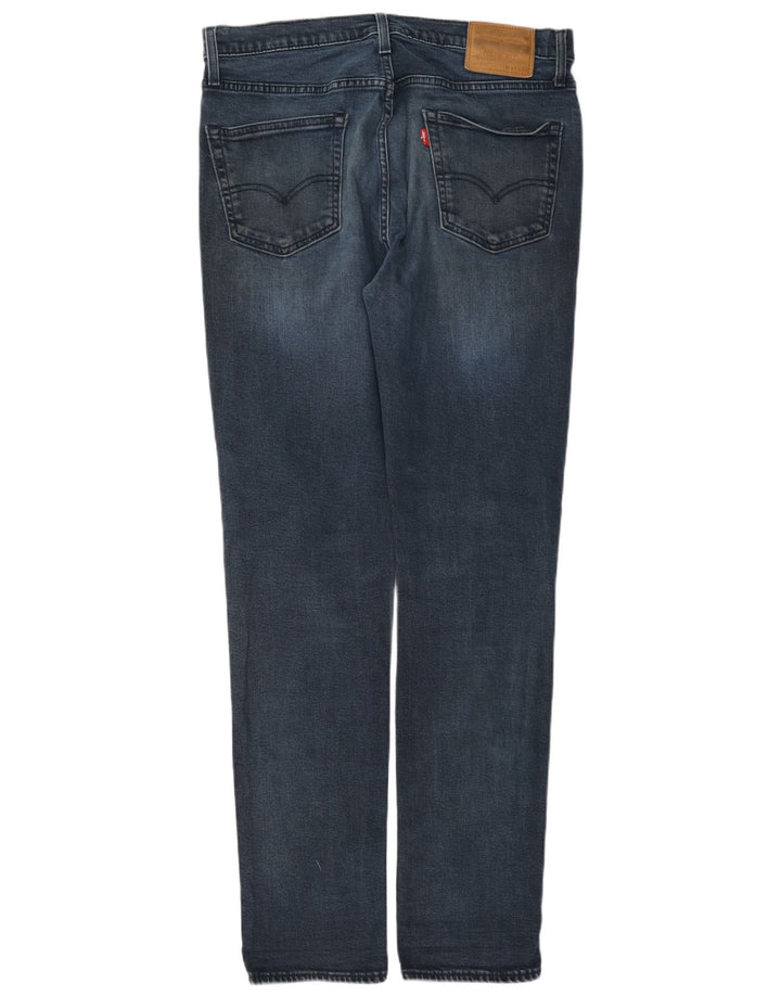 Levi's Mens Slim Jeans W34 L34 Azul Marinho Algodão