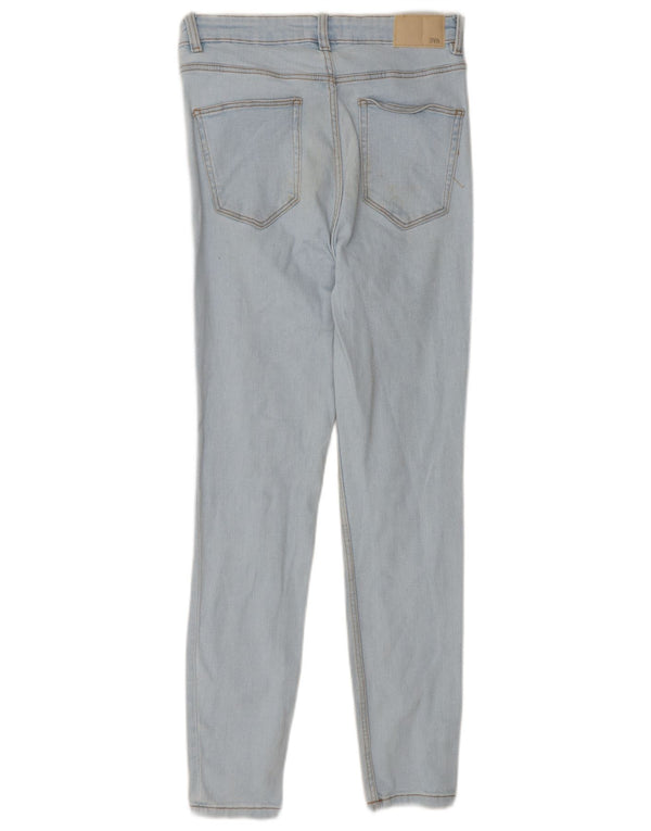 Calça jeans skinny feminina Zara cintura alta EU 42 grande W32 L28 algodão azul