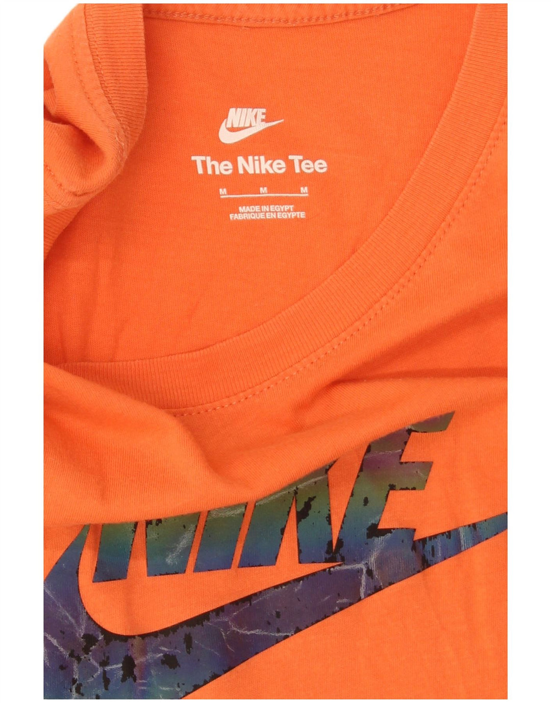 Camiseta Nike masculina gráfica Top médio algodão laranja