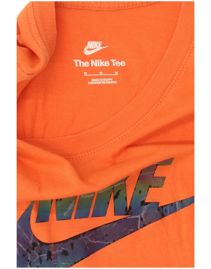Camiseta Nike masculina gráfica Top médio algodão laranja