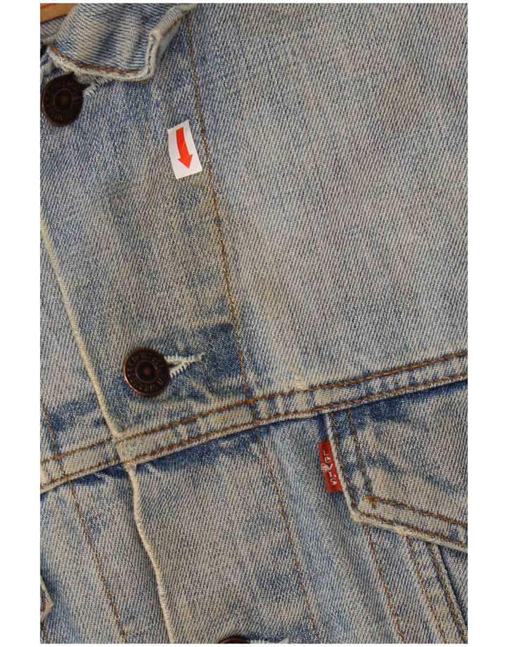 Jaqueta jeans masculina Levi's UK 40 grande algodão azul