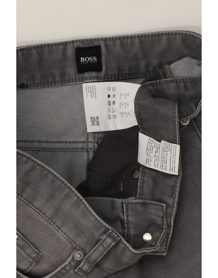 Hugo Boss Mens Jeans Slim W30 L32 Algodão Cinza