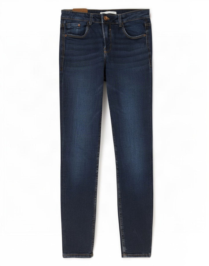 Zara Jeans Slim Feminino W28 L28 Azul Marinho