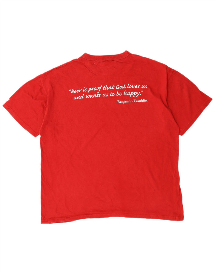 Camiseta gráfica masculina RUSSELL ATLÉTICA Top grande de algodão vermelho