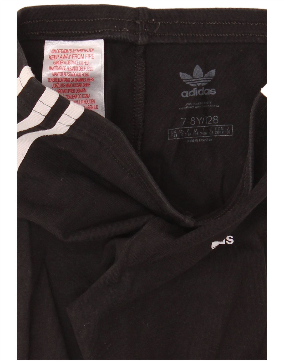 Leggings ADIDAS Meninas 7-8 Anos Algodão Preto