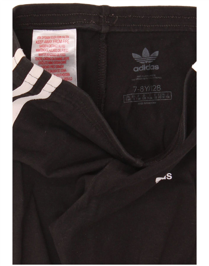 Leggings ADIDAS Meninas 7-8 Anos Algodão Preto