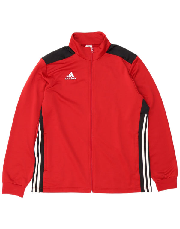 ADIDAS Mens Tracksuit Top Jacket XL Vermelho Colourblock Poliéster