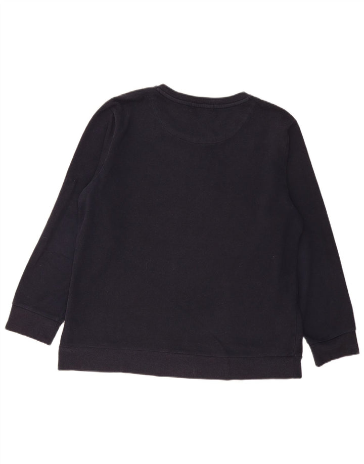 Suéter gráfico masculino Dkny grande algodão azul marinho