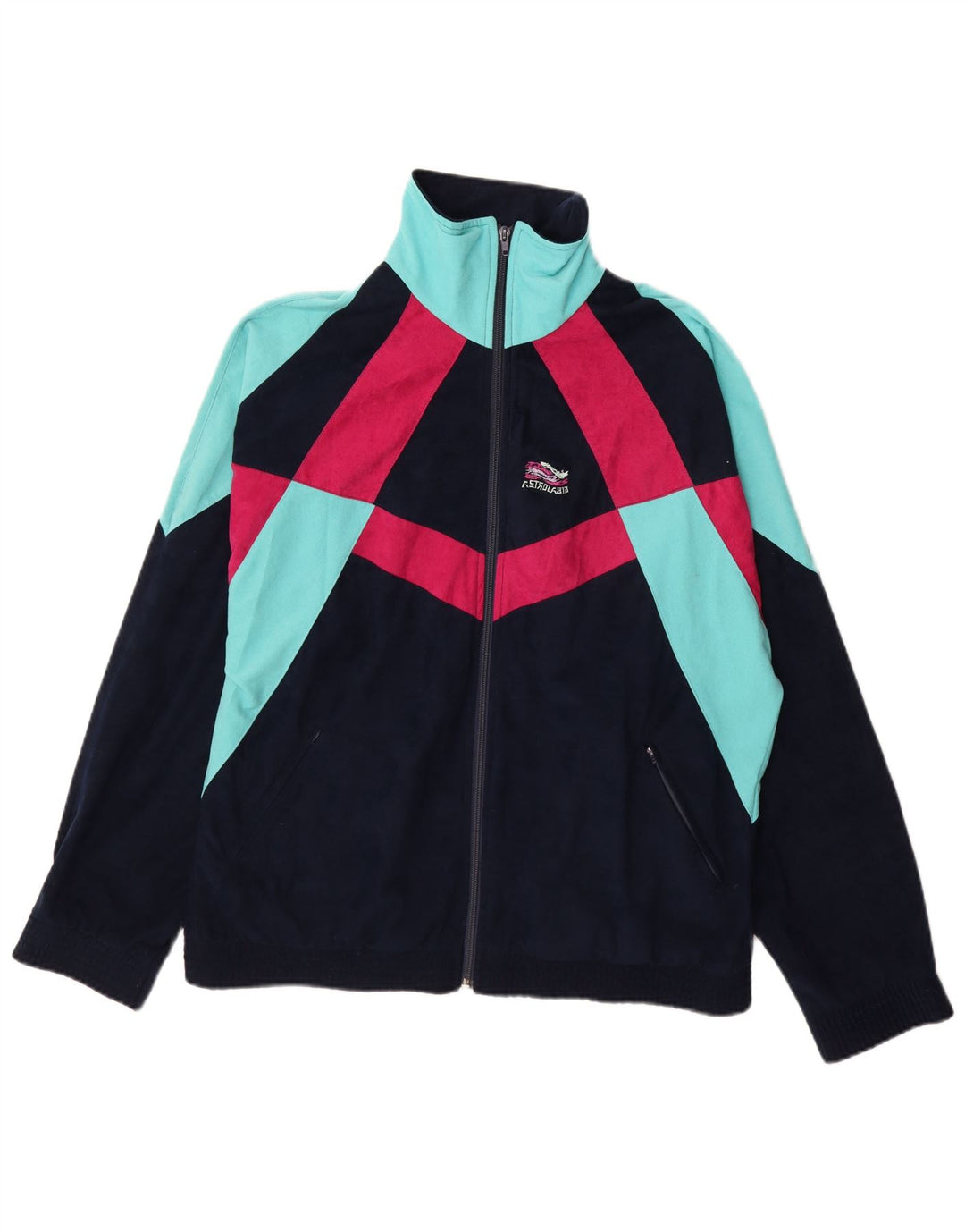 Jaqueta masculina de treino TERINDA grande bloco colorido azul marinho