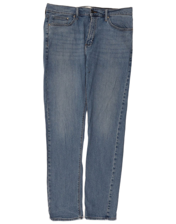 Marks & Spencer Mens Slim Jeans W34 L33 Azul Algodão