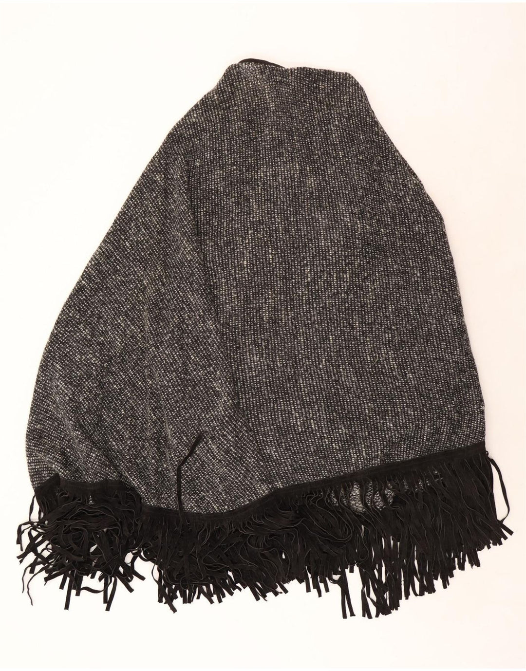 Suéter Poncho Cardigan Vintage Feminino UK 22 3XL Cinza