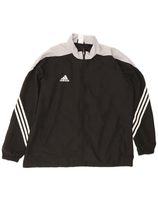 Adidas Mens Treino Top Jaqueta 2XL Preto Colorblock Poliéster Esportes