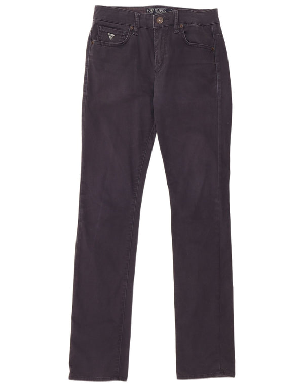 Guess Mens Calça Casual Slim W28 L34 Azul Marinho Algodão