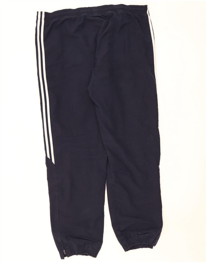 Calça de treino masculina Adidas Joggers grande poliéster azul marinho