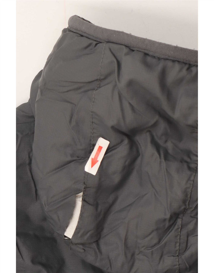 Jaqueta corta-vento feminina com capuz K-Way UK 8 pequena cinza poliamida