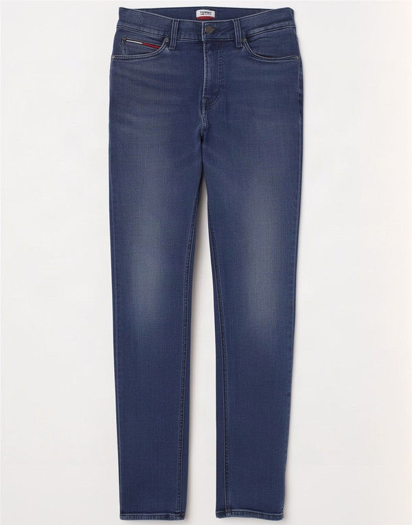 Tommy Hilfiger Mens Skinny Jeans W32 L30 Azul Marinho Algodão