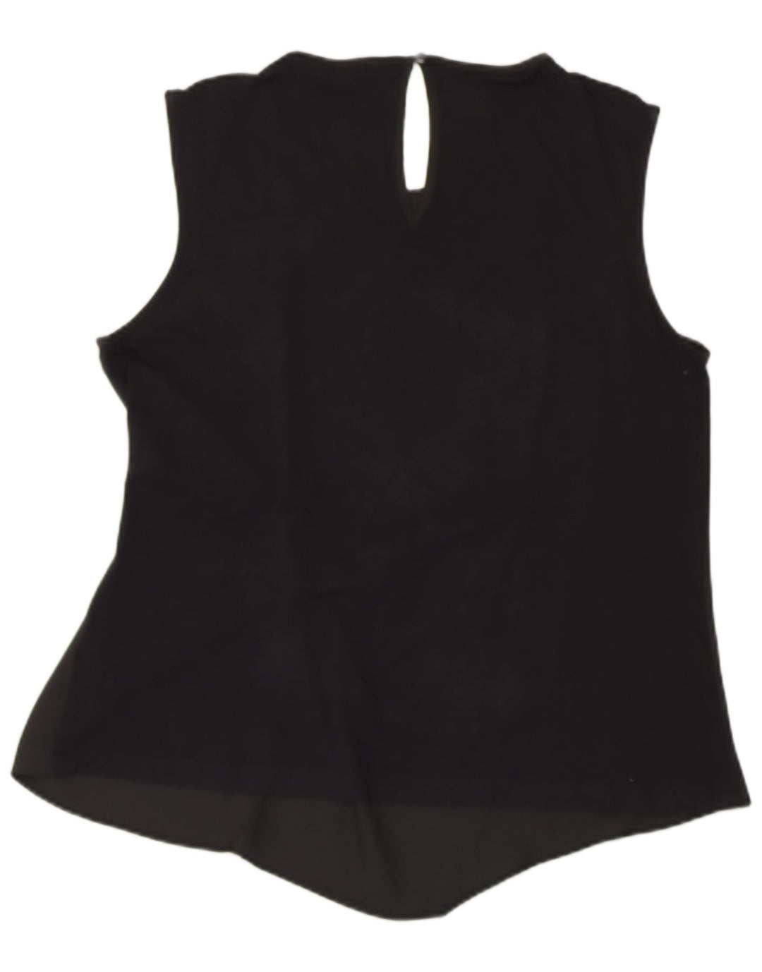 Blusa feminina sem mangas WAREHOUSE UK 16 grande viscose preta