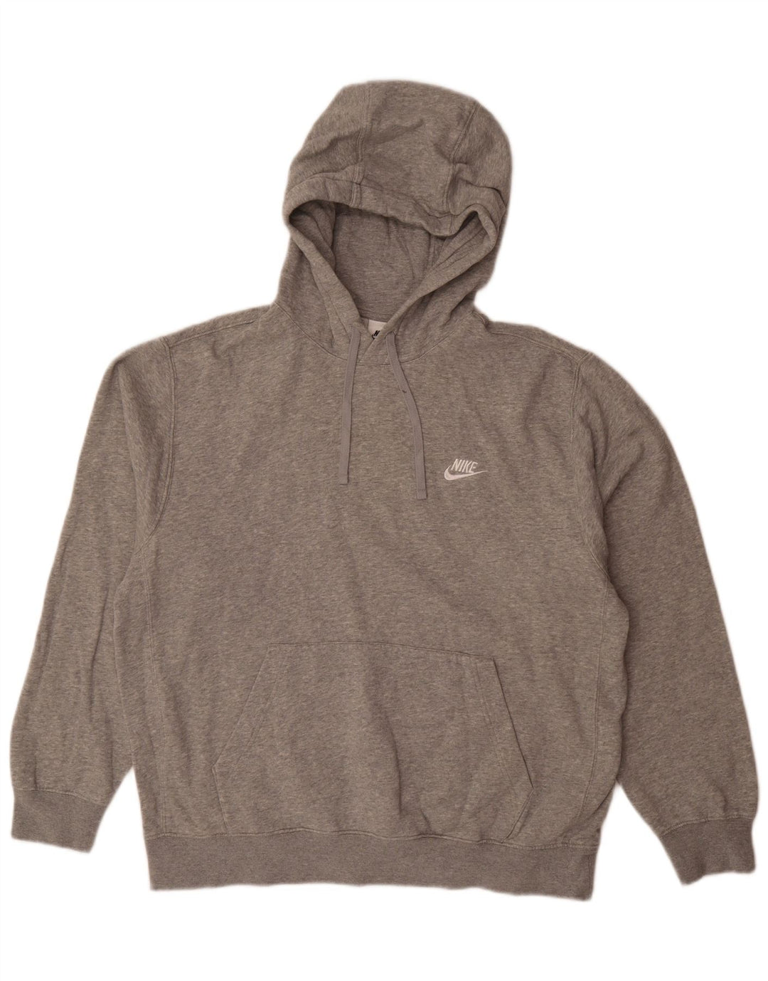 Jumper com capuz masculino Nike grande algodão manchado cinza
