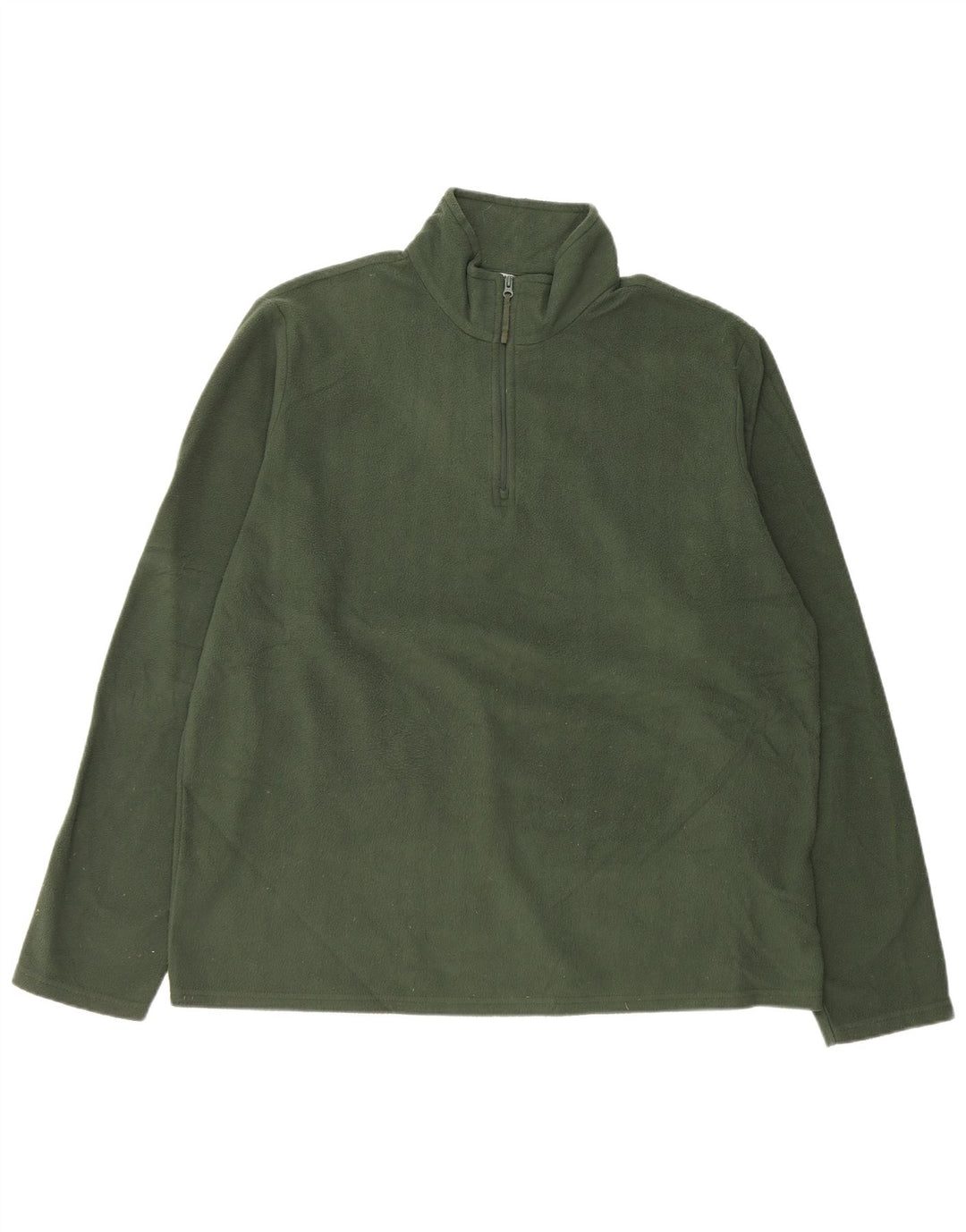 Mountain Warehouse Mens Zip Neck Fleece Jumper XL Poliéster Verde