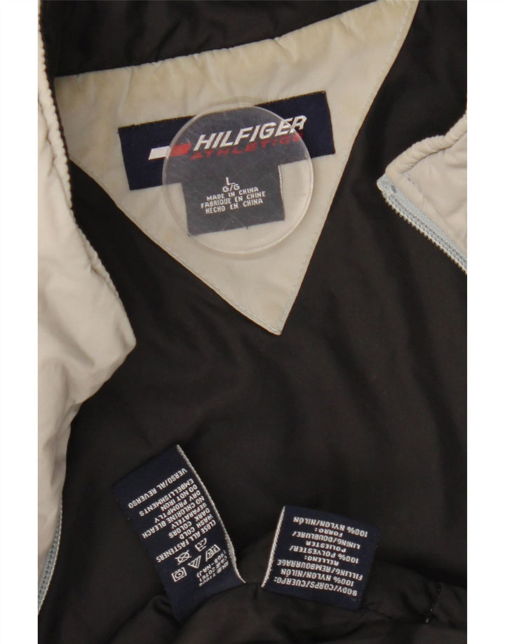Jaqueta acolchoada masculina Tommy Hilfiger UK 40 grande cinza nylon