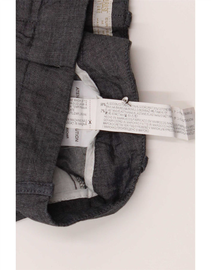 Zara Womens Chino Shorts Médio W28 Algodão Cinza