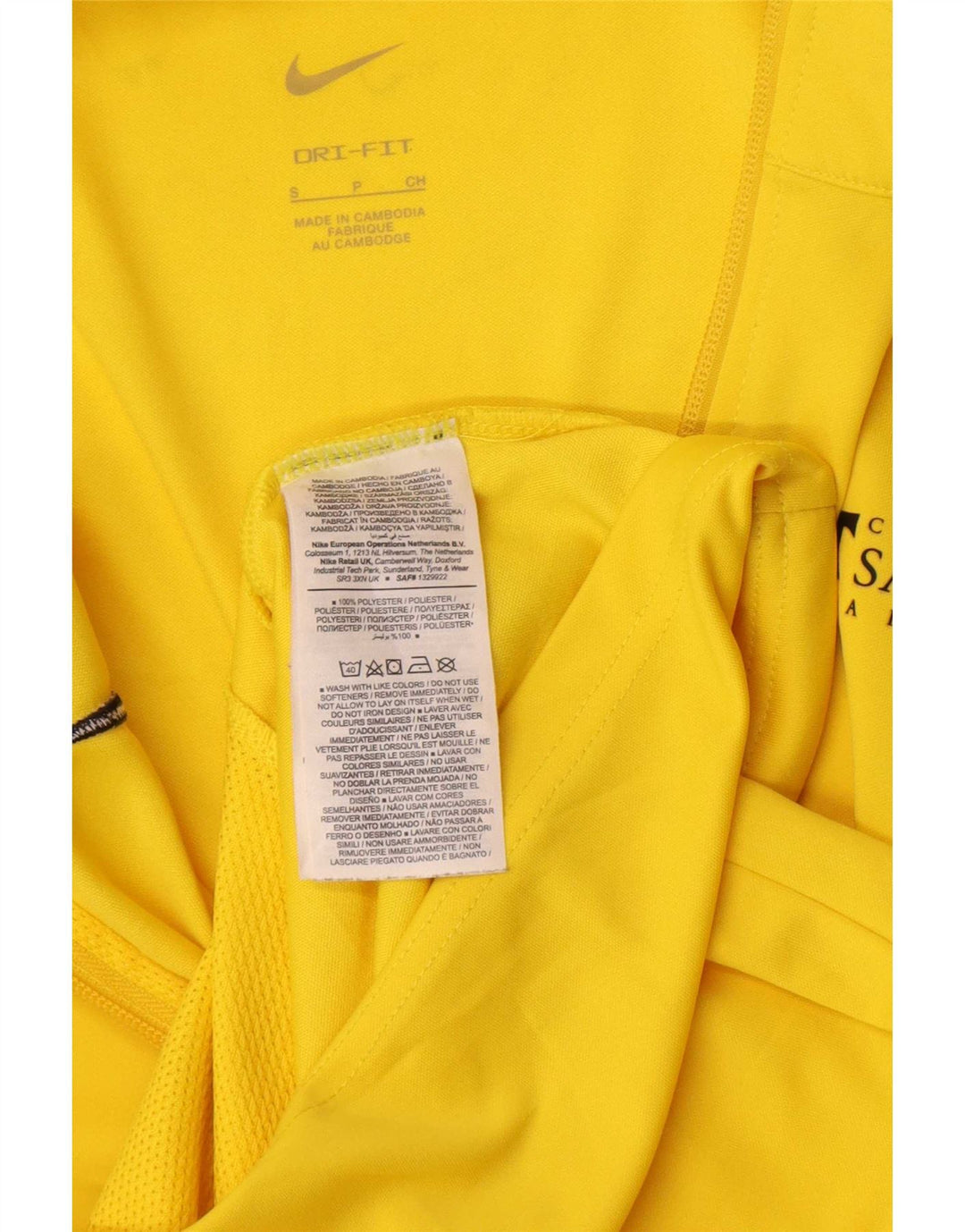 Nike Mens Tracksuit Top Jacket Pequeno Poliéster Amarelo