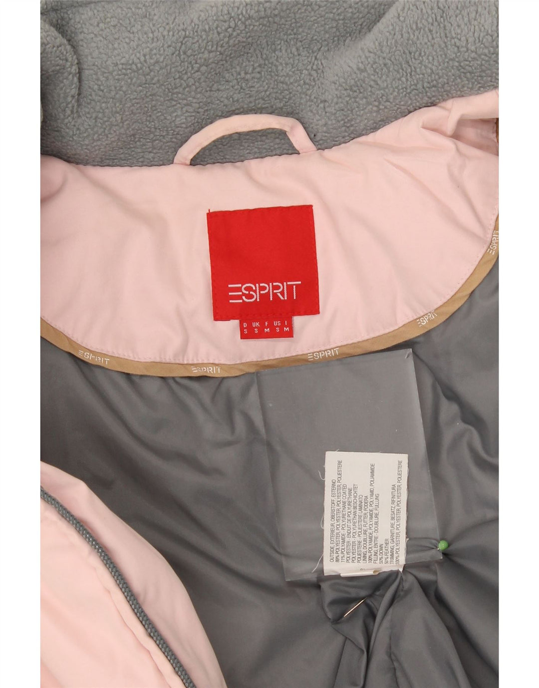 ESPRIT Womens Padded Jacket UK 10 Small Pink Polyester Vintage Esprit and Second-Hand Esprit from Messina Hembry 