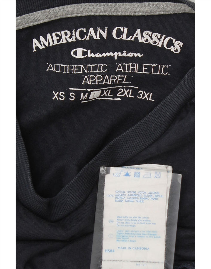 Camiseta masculina Champion grande algodão azul marinho