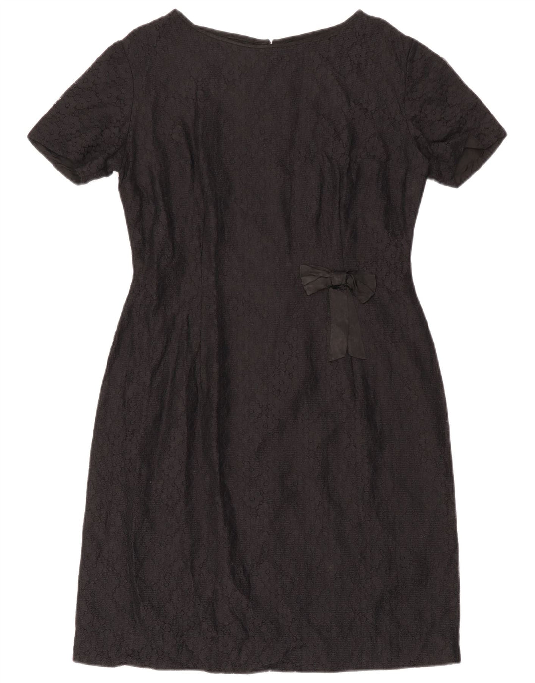 Vestido feminino vintage com bainha de renda IT 44 médio preto floral