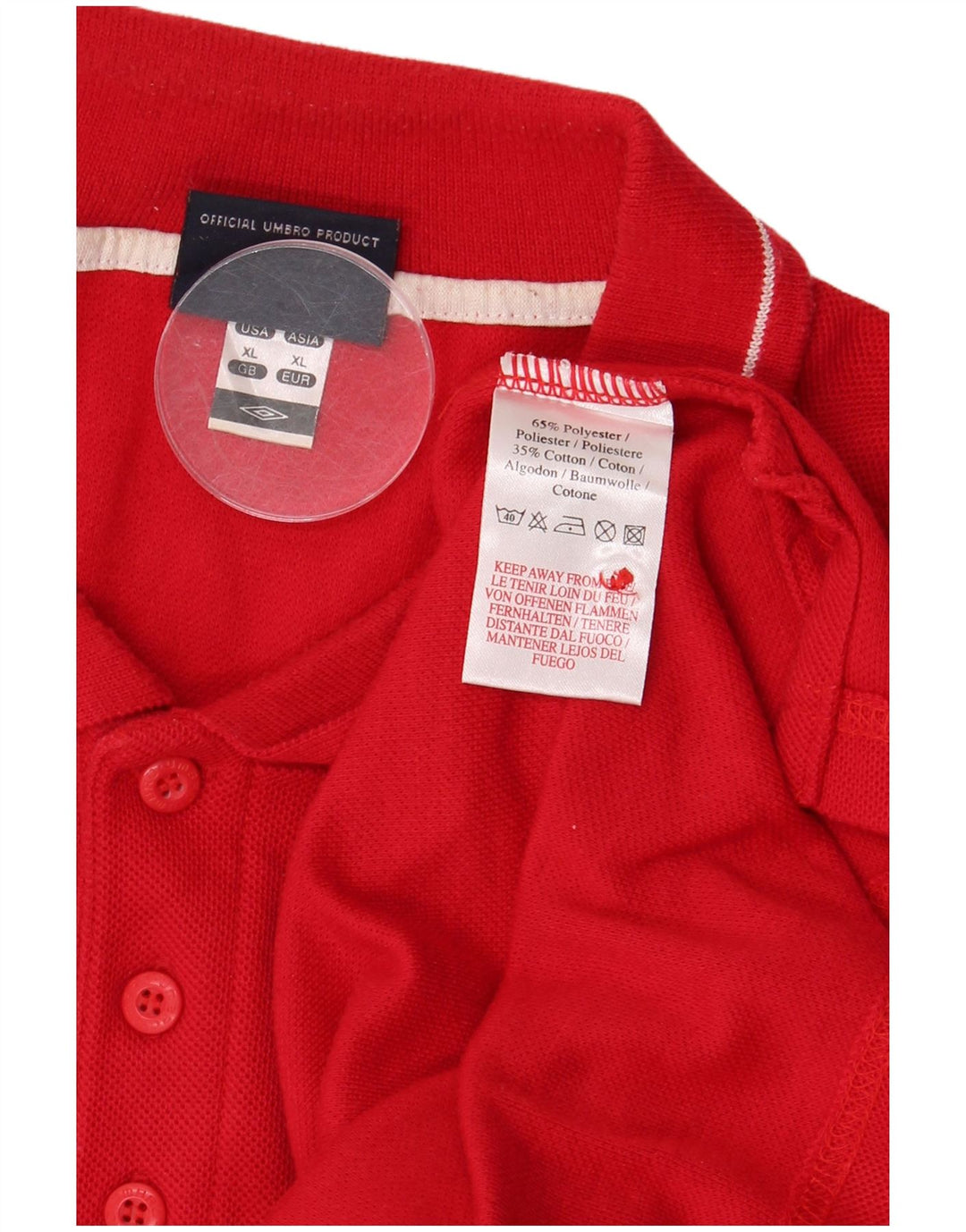 Camisa polo masculina Umbro XL poliéster vermelho