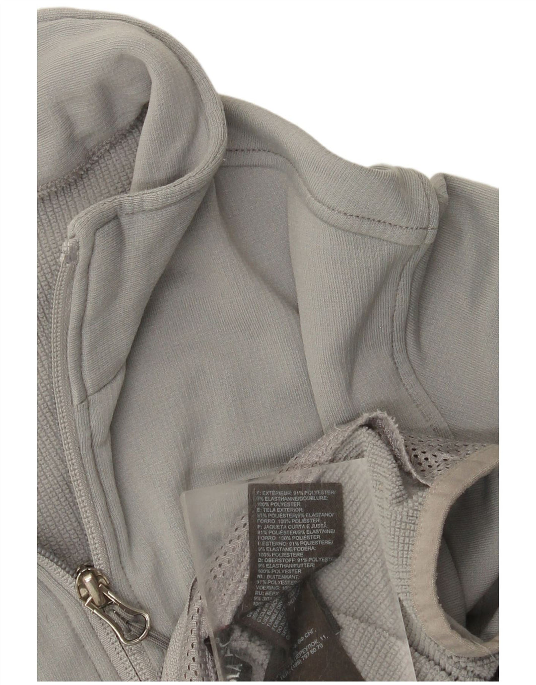 Jaqueta de treino feminina The North Face UK 14 poliéster cinza médio