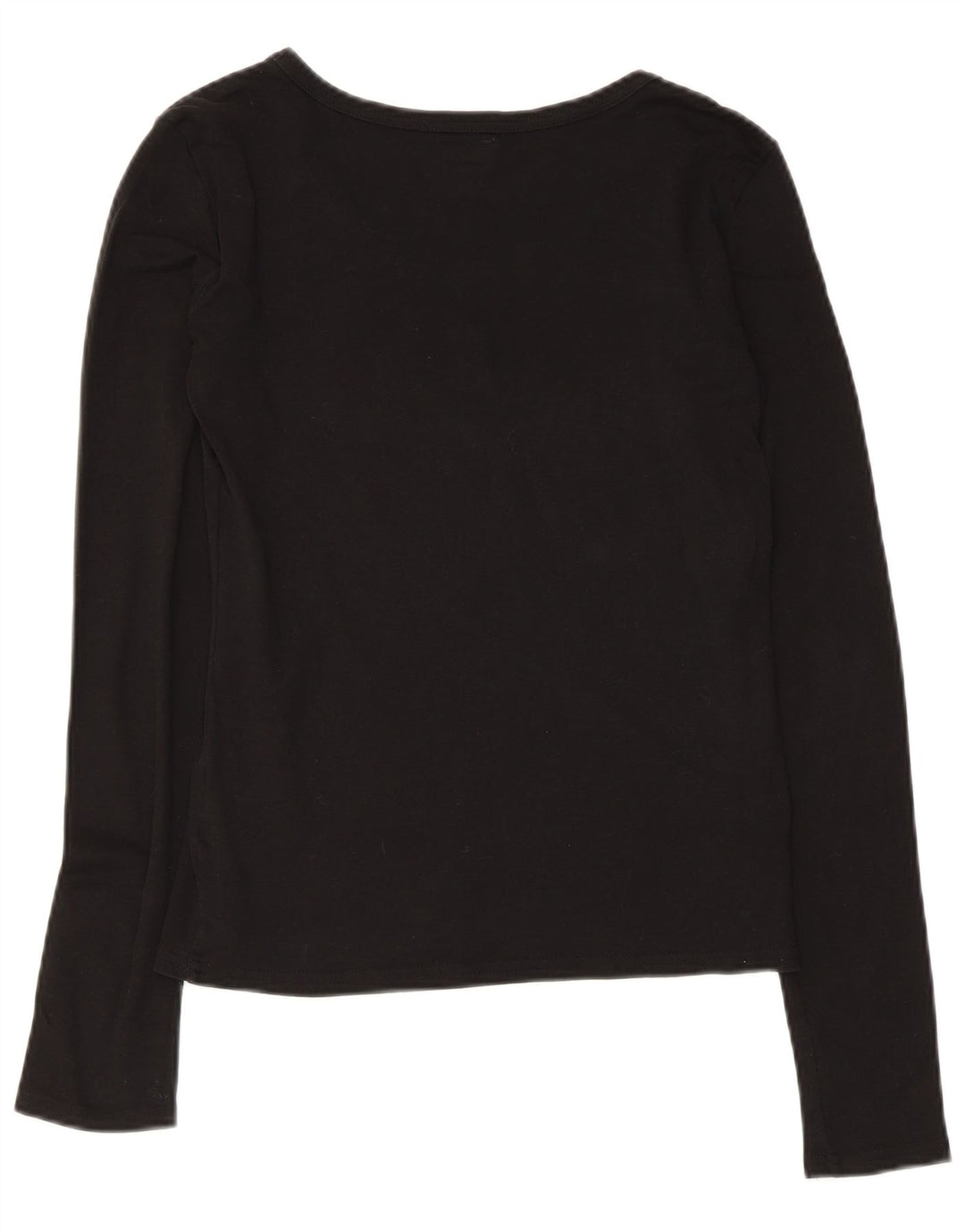 Top gráfico feminino Armani manga comprida Reino Unido 12 algodão preto médio
