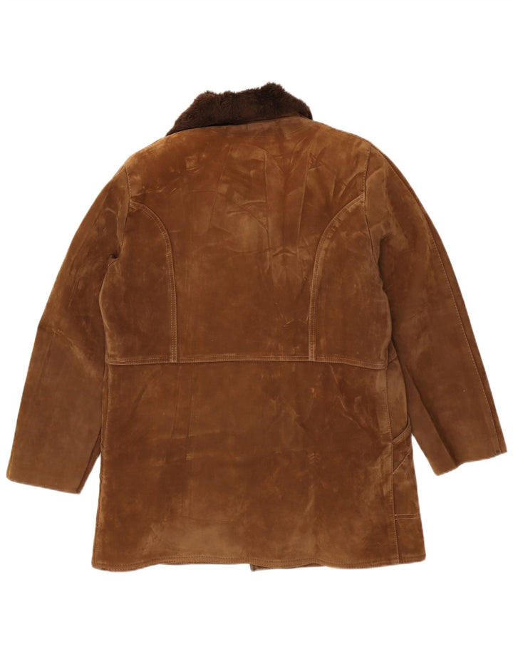 Jaqueta Sherpa Masculina Vintage UK 42 XL Marrom