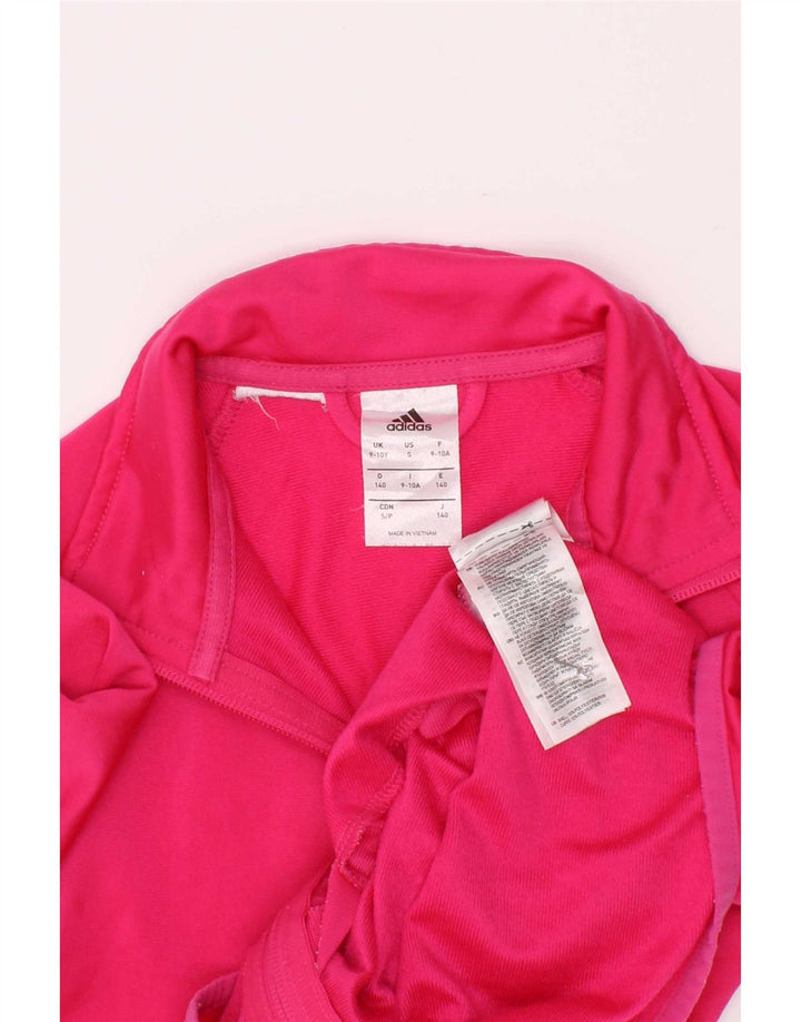 Jaqueta Adidas Meninas Treino Top 9-10 Anos Poliéster Rosa
