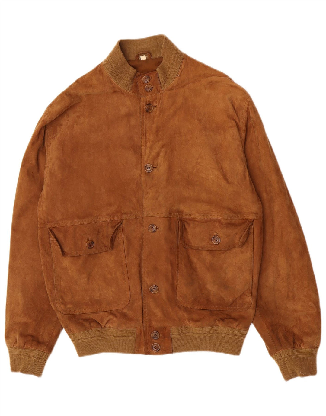Jaqueta bomber masculina vintage de camurça IT 50 grande marrom