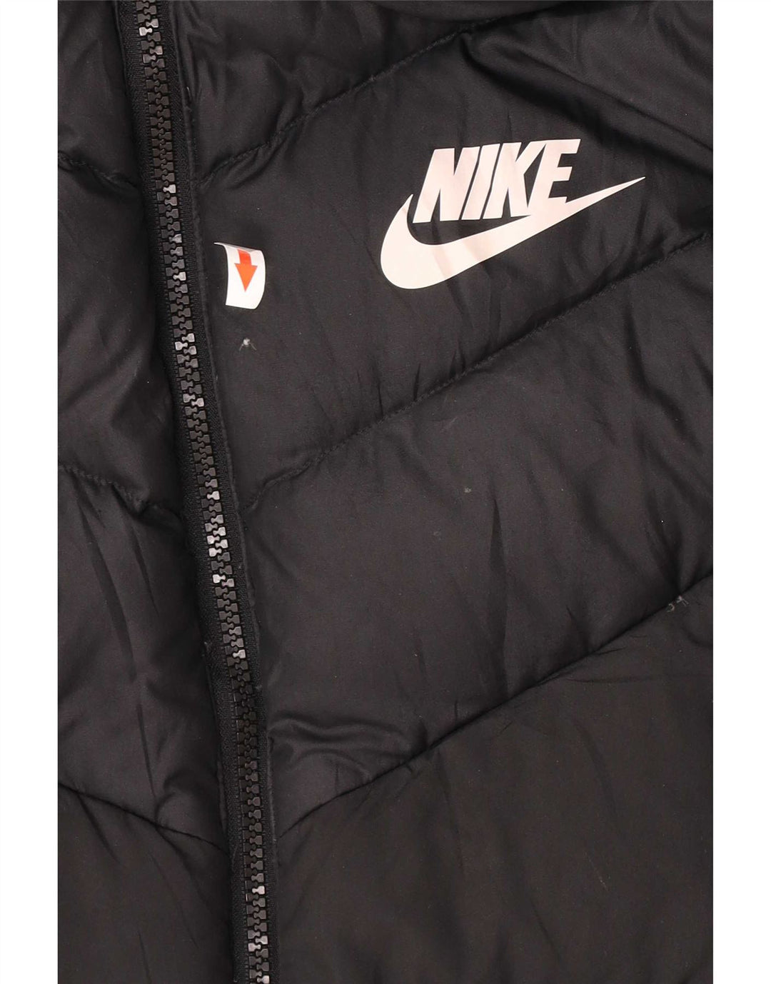 Jaqueta acolchoada com capuz masculina Nike UK 38 poliéster preto médio