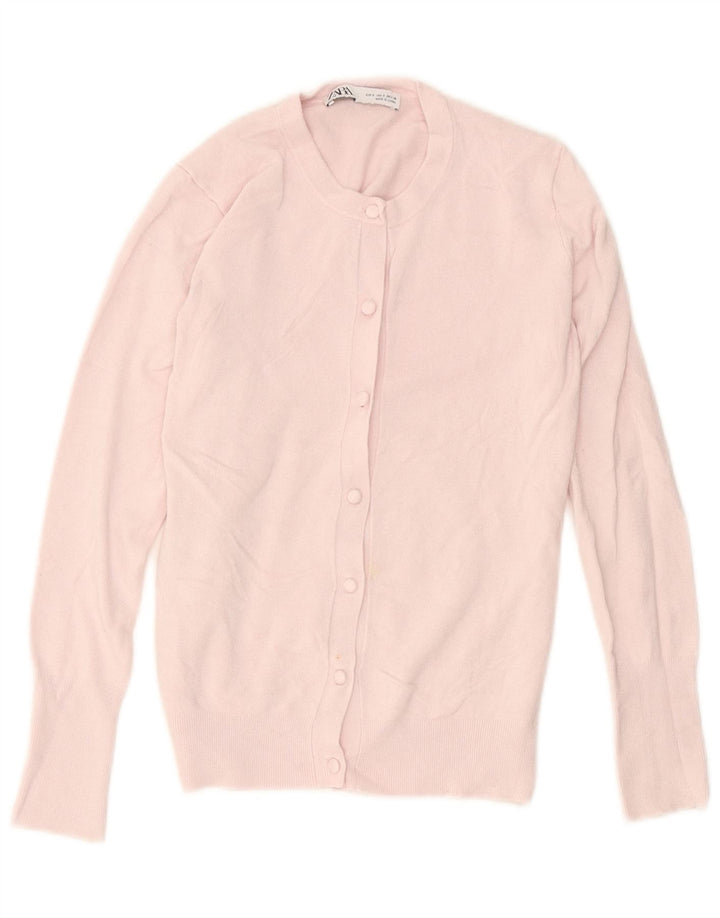 Suéter cardigã feminino Zara Reino Unido 10 pequeno rosa