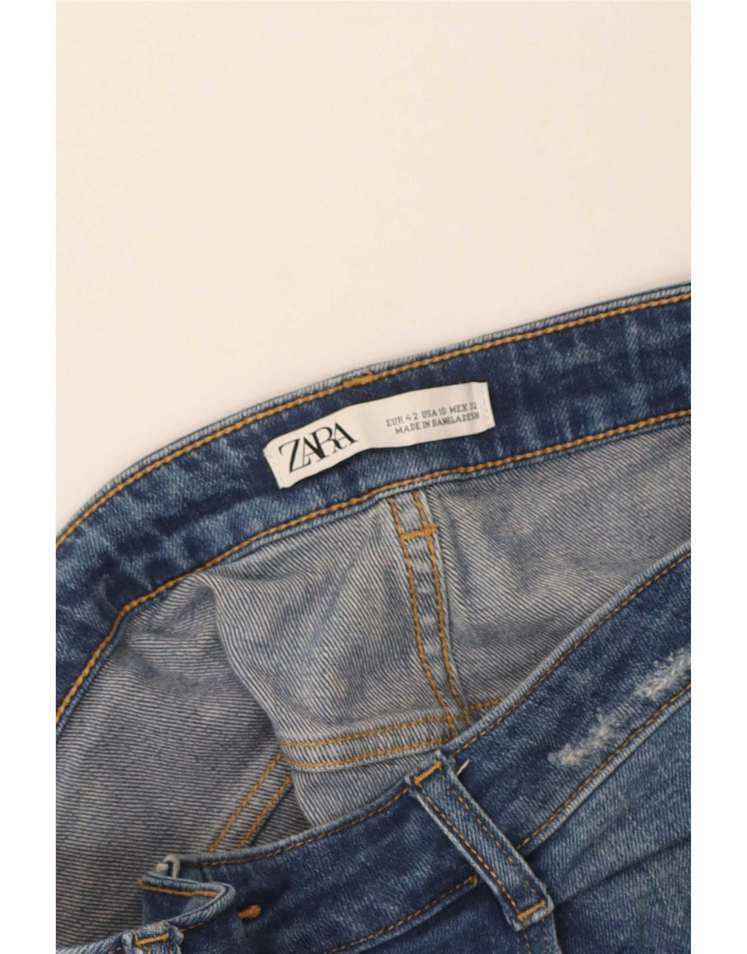 Calça jeans reta feminina Zara EU 42 grande W32 L28 azul