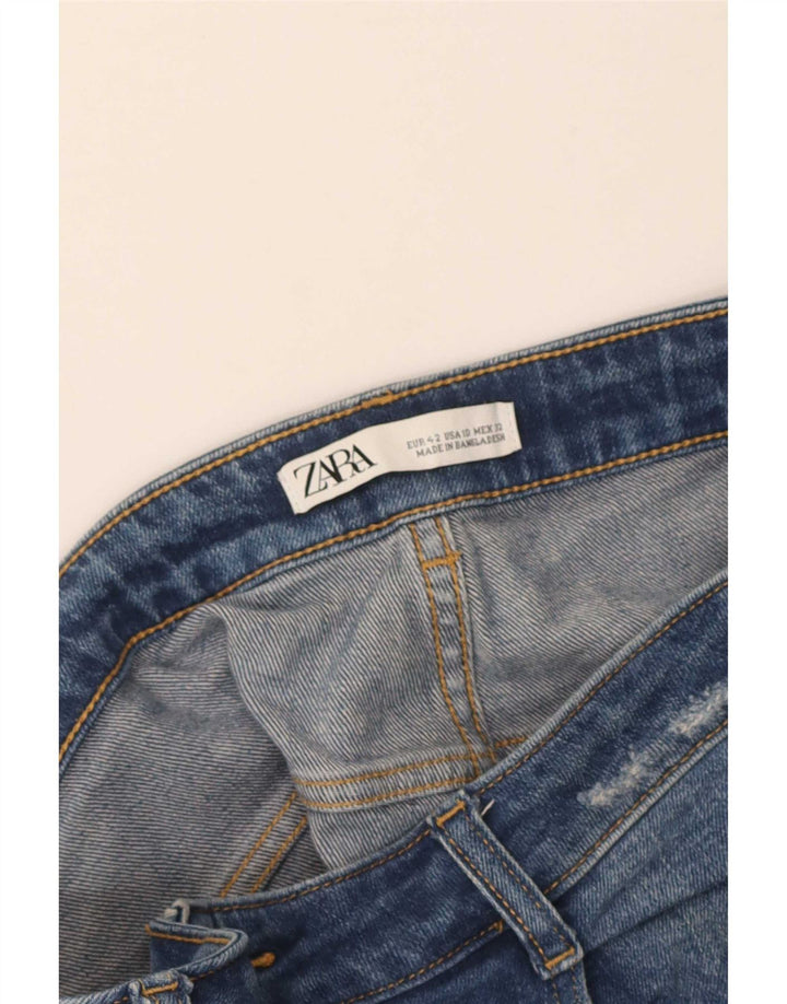 Calça jeans reta feminina Zara EU 42 grande W32 L28 azul
