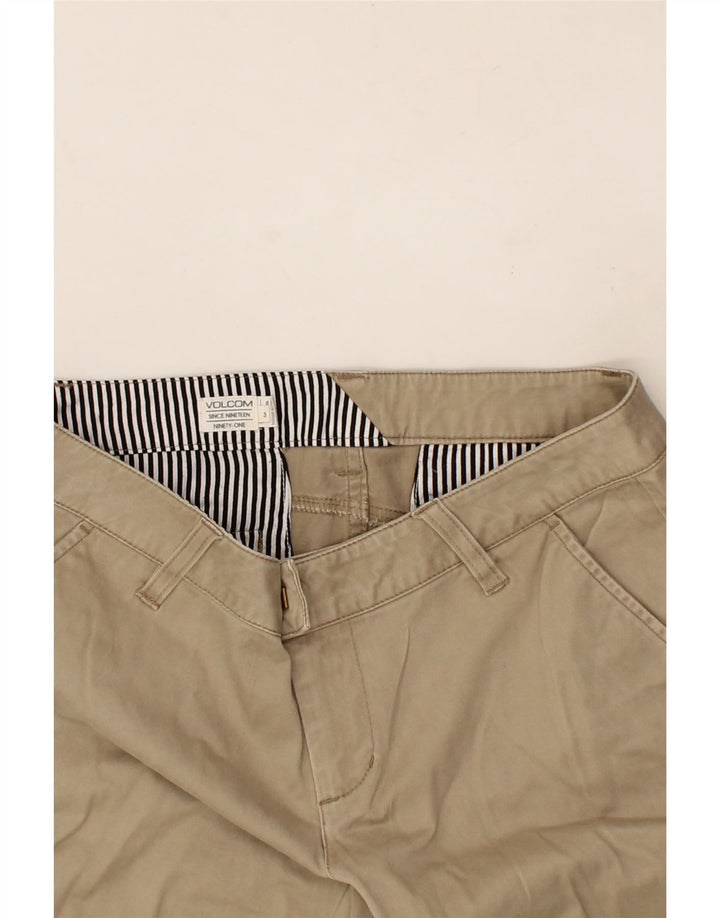 VOLCOM Womens Chino Shorts US 3 Small W29 Beige Cotton Vintage Volcom and Second-Hand Volcom from Messina Hembry 