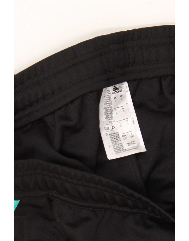 Calça de treino masculina Adidas grande poliéster preto