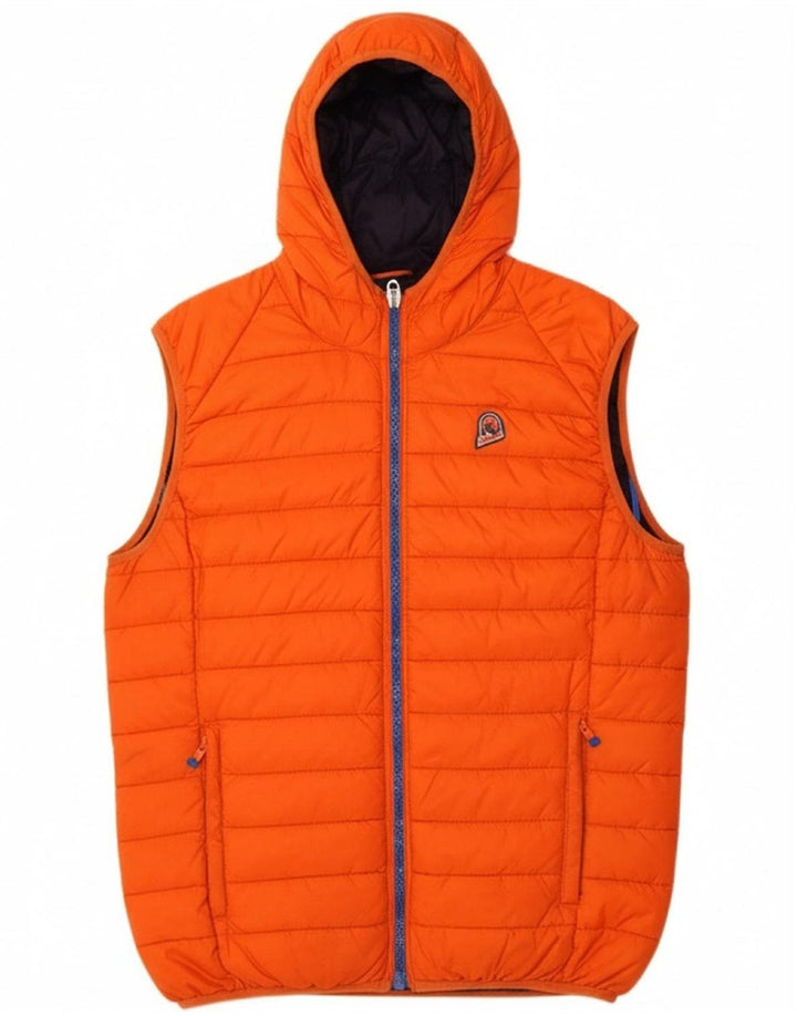 Jaqueta masculina acolchoada com capuz INVICTA UK 42 XL laranja poliamida