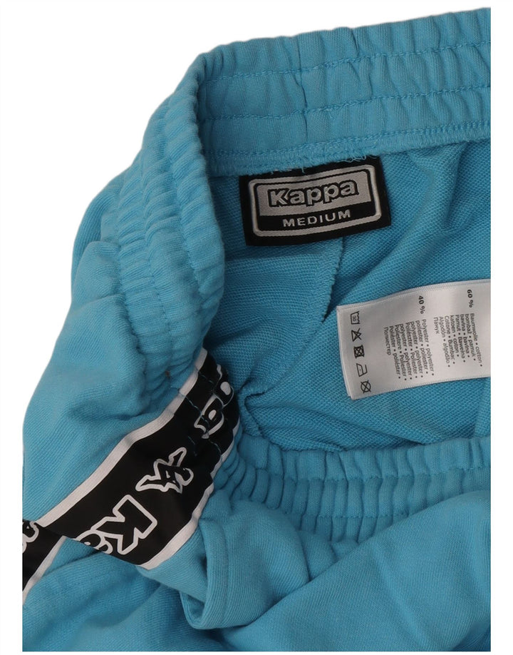 Kappa Mens Graphic Sport Shorts Médio Azul Colorblock Algodão