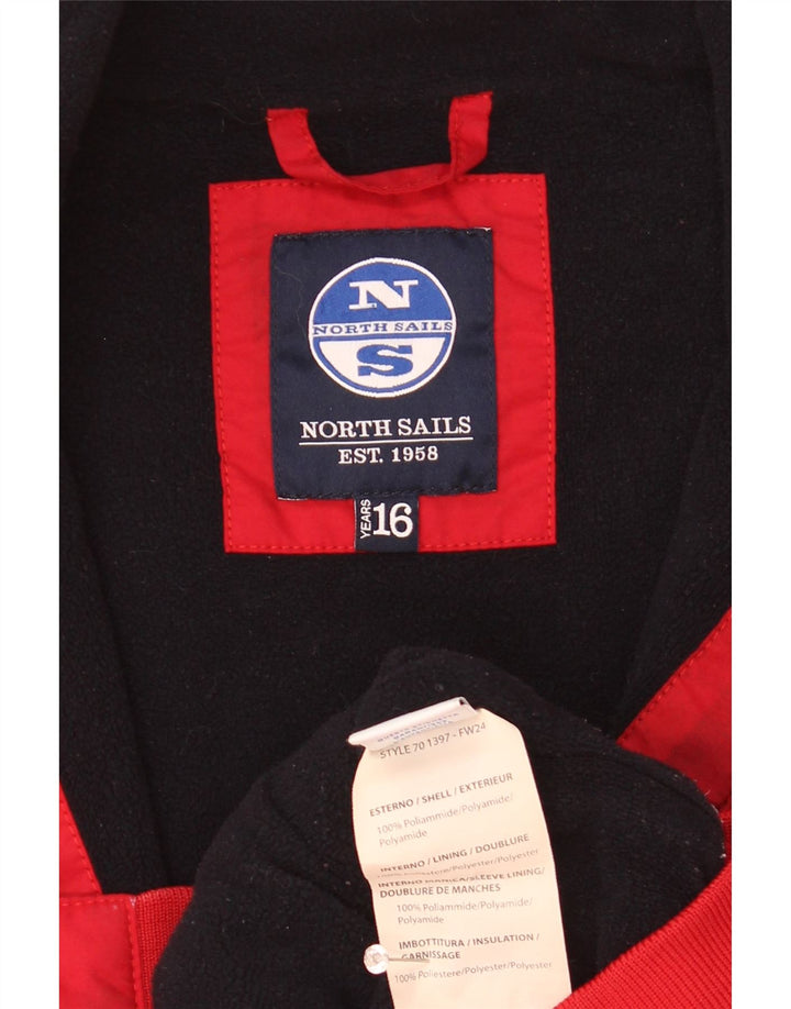 Jaqueta bomber North Sails Boys 15-16 anos poliéster vermelho
