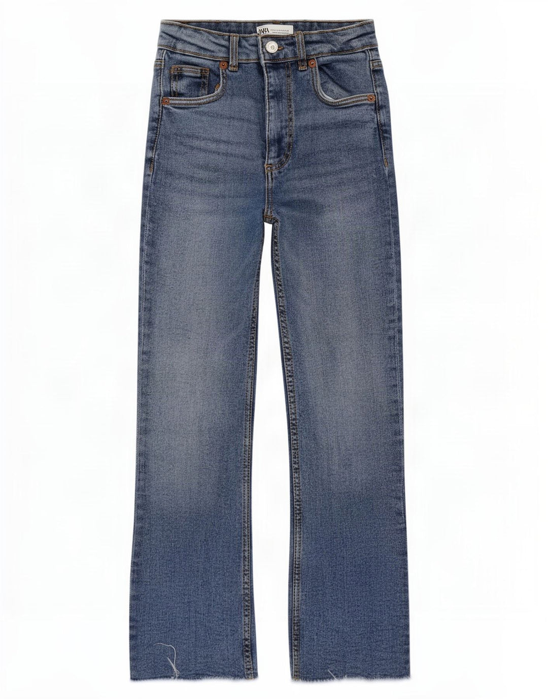 Zara Calça jeans feminina larga EU 32 2XS W22 L25 Azul