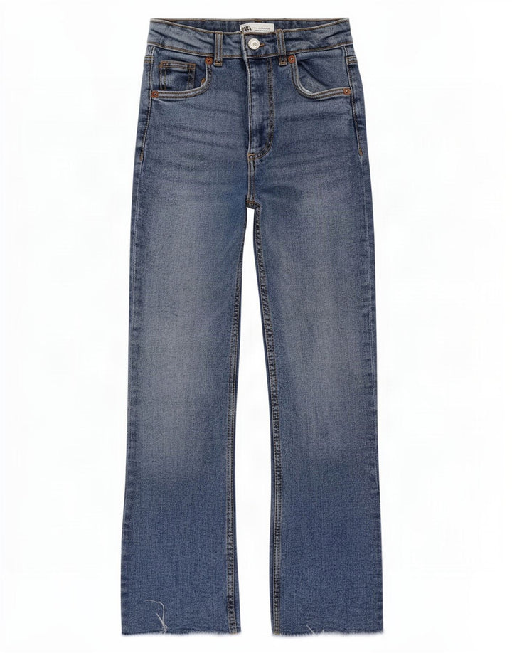 Zara Calça jeans feminina larga EU 32 2XS W22 L25 Azul