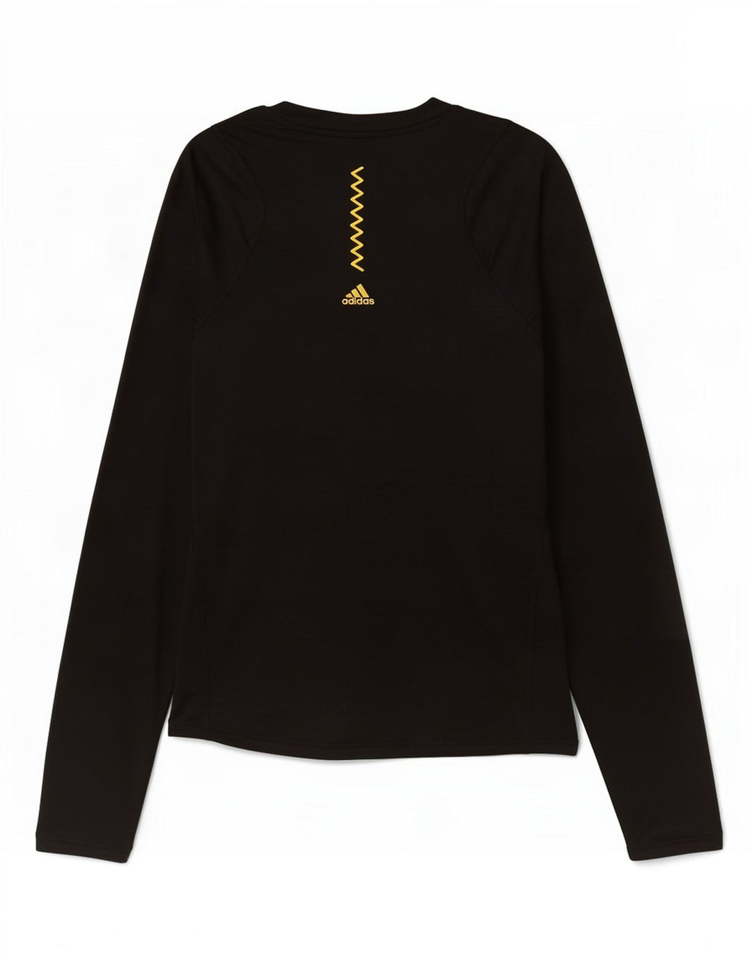 Top gráfico feminino Adidas manga comprida Reino Unido 8/10 pequeno poliéster preto