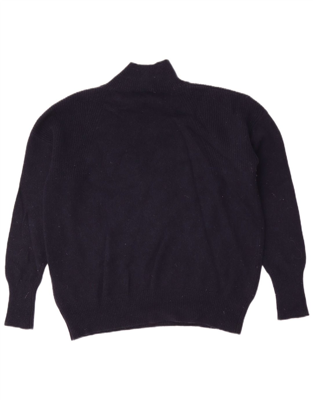 Suéter feminino Joules com gola tartaruga Reino Unido 12 lã azul marinho médio