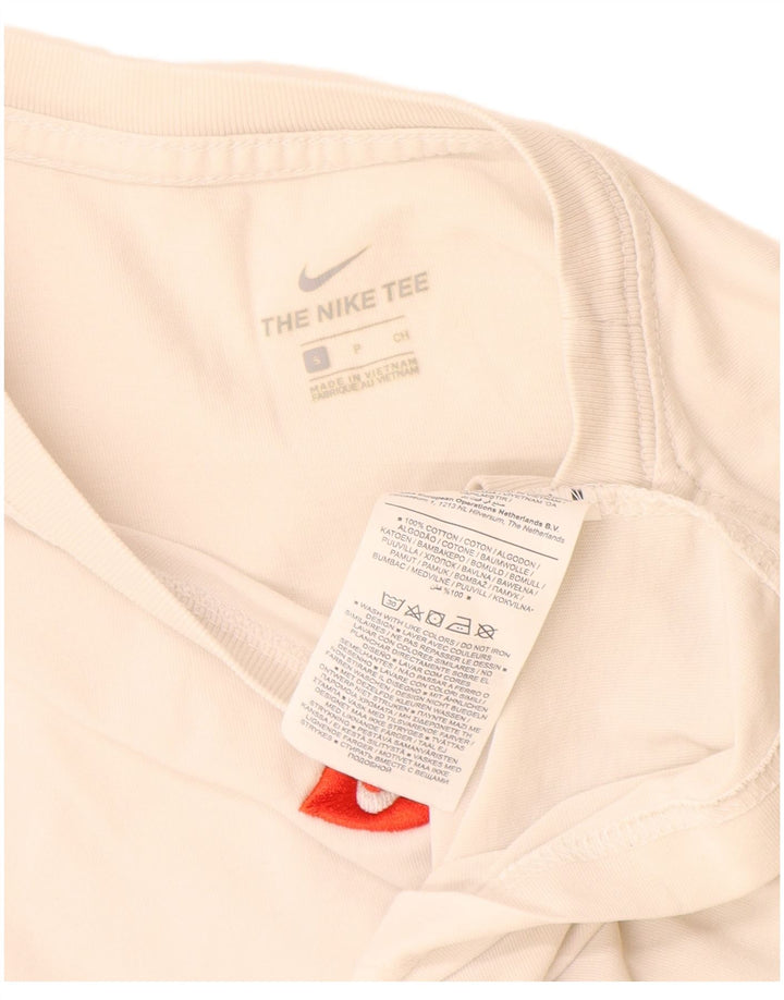 Nike Mens Camiseta Top Pequeno Algodão Branco