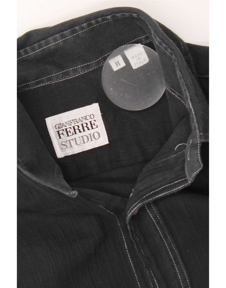 Camisa masculina Gianfranco Ferre azul marinho médio